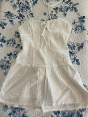 SUPRE White Spaghetti-Strap Summer Dress